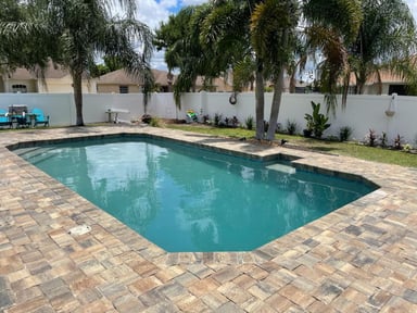 Pool deck paver installation in Winter Haven, FL