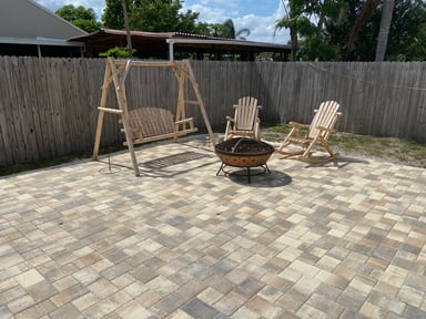 Paver patio installation project in Winter Haven, FL