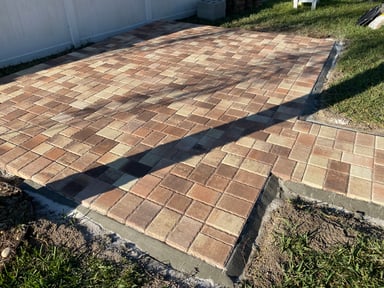 Custom paver patio project by American Pavers