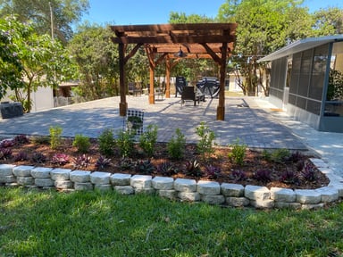 Completed patio paver project in Polk County, FL