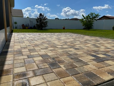 Paver patio installation, Central Florida