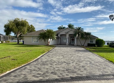 Brick paver driveway project by American Pavers