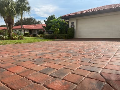 Completed driveway paver project in Polk County, FL