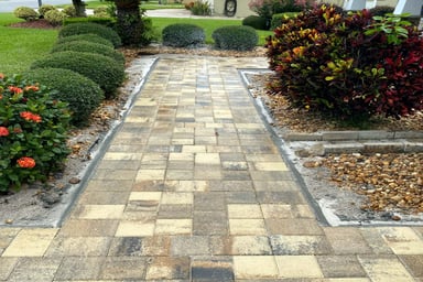 Paver walkway installation project in Central Florida